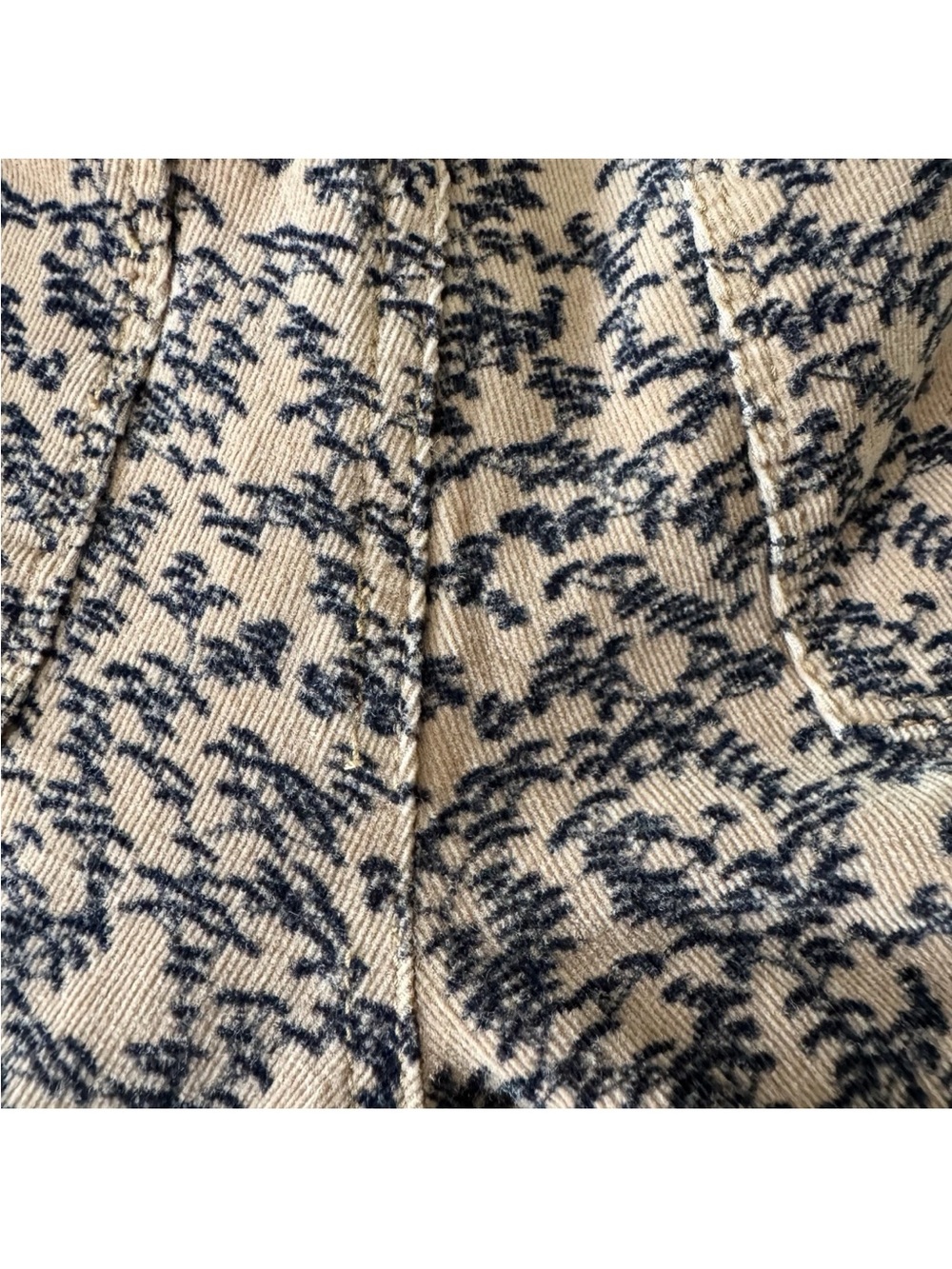 Anthropologie Pilcro Letterpress Serif Corduroy Pants 27 Low Rise Tan Tree Print - Picture 10 of 10